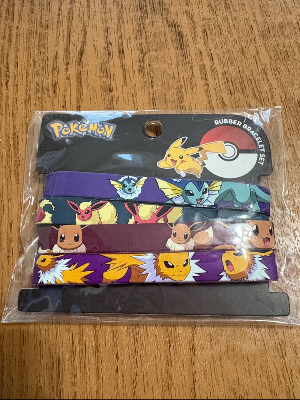 Pokémon Rubber Bracelet Set — Eevee/Eeveelutions